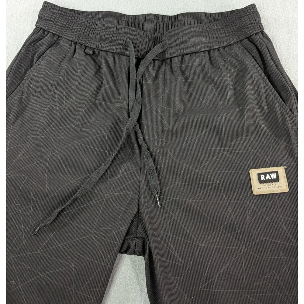 Uzmaki RAW Mens Ultimate New York College Geometric‎ Jogger Pants XL Black